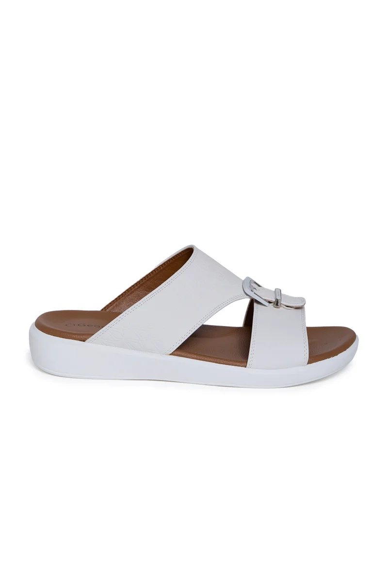 Geoomnii Geoomnii Men’s Arabic Sandals – Comfortable Casual Leather Slide Sandals for Everyday Wear
